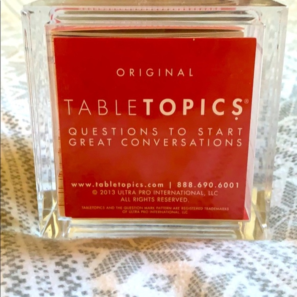 Table topics conversation cards